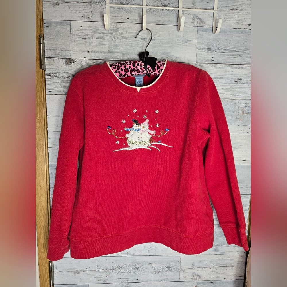 Classic Elements Festive Red Snowman Crewneck Swe… - image 7